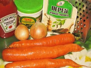 Ингредиенты для маринада из моркови